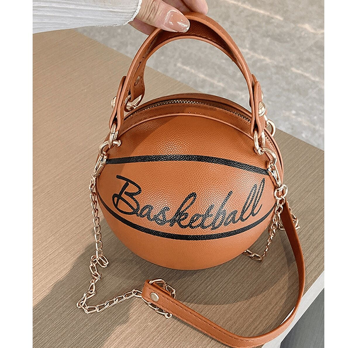 Women’s Shoulder Bag Novelty Bag, Basketball Brown 1 case