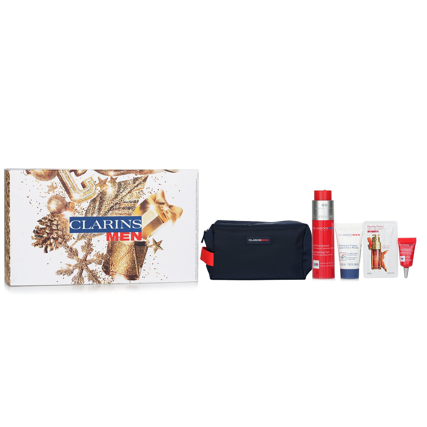 Clarins Men Energizing Set: 4pcs+1bag 4 g