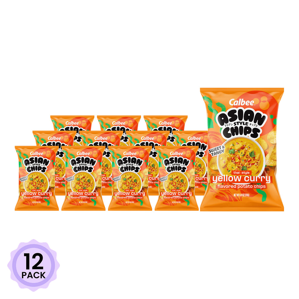 Calbee Asian Chips Thai Yellow Curry 6 oz*12 pack