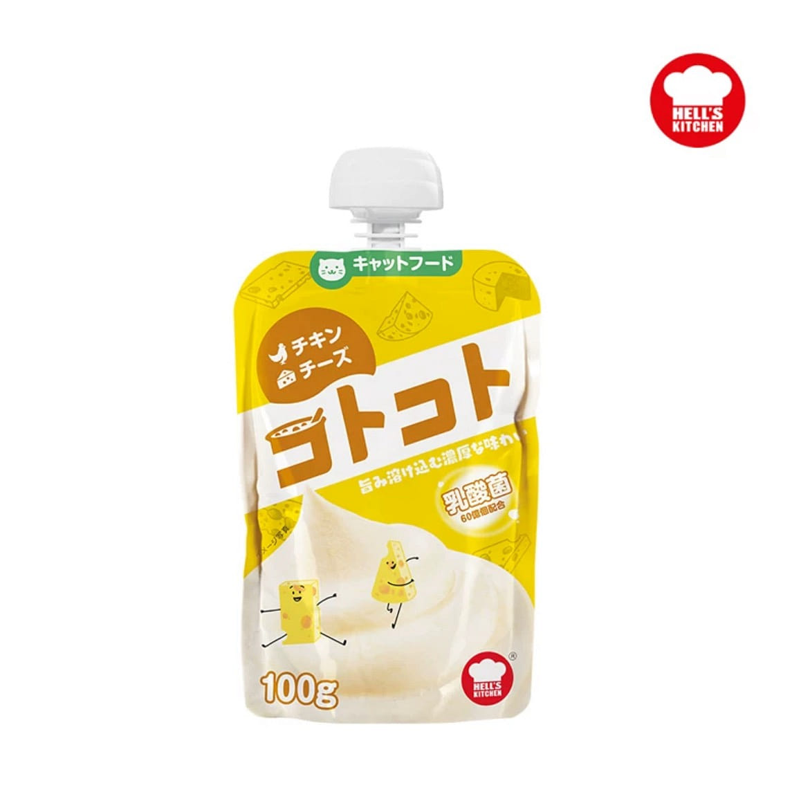 【买三赠一】地狱厨房 猫用鸡肉芝士咕噜酱 100 克