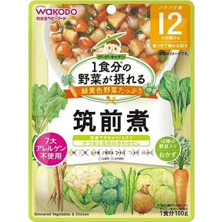 Wakodo Baby Food Chikuzenni Simmered Vegetables 1 each
