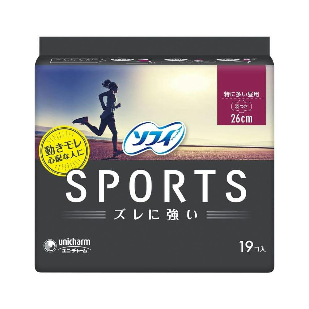 Sofy Sports 26cm Slim Winged Sanitary Pads 19p 1 count