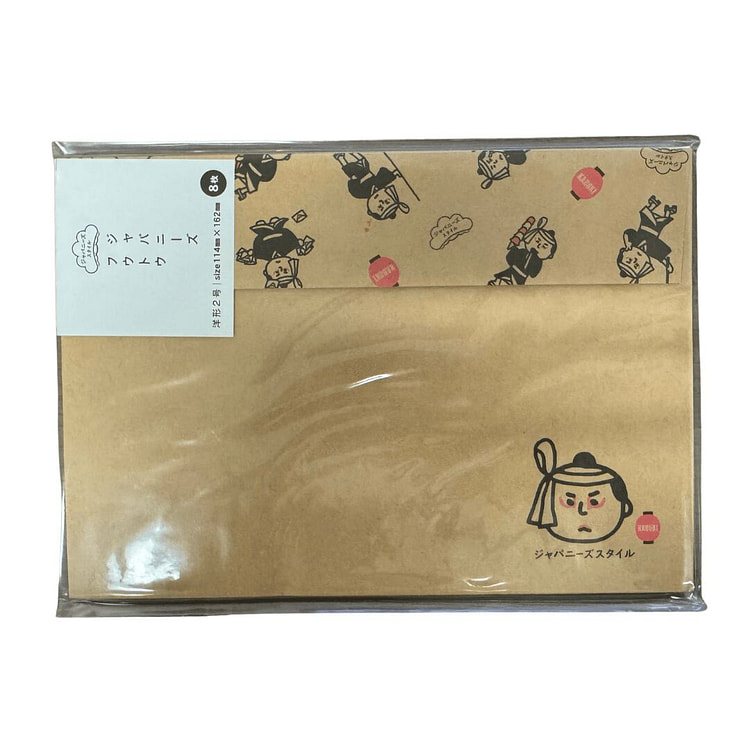 Japanese Style Letter Envelopes Kabuki 1 each