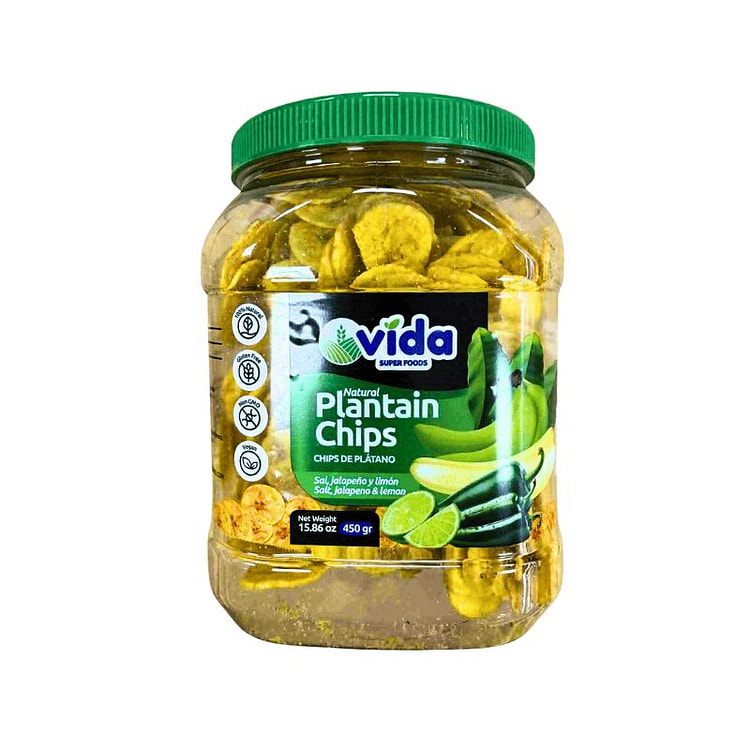 Vida Jalapeno Plantain Chips 450g 1 each