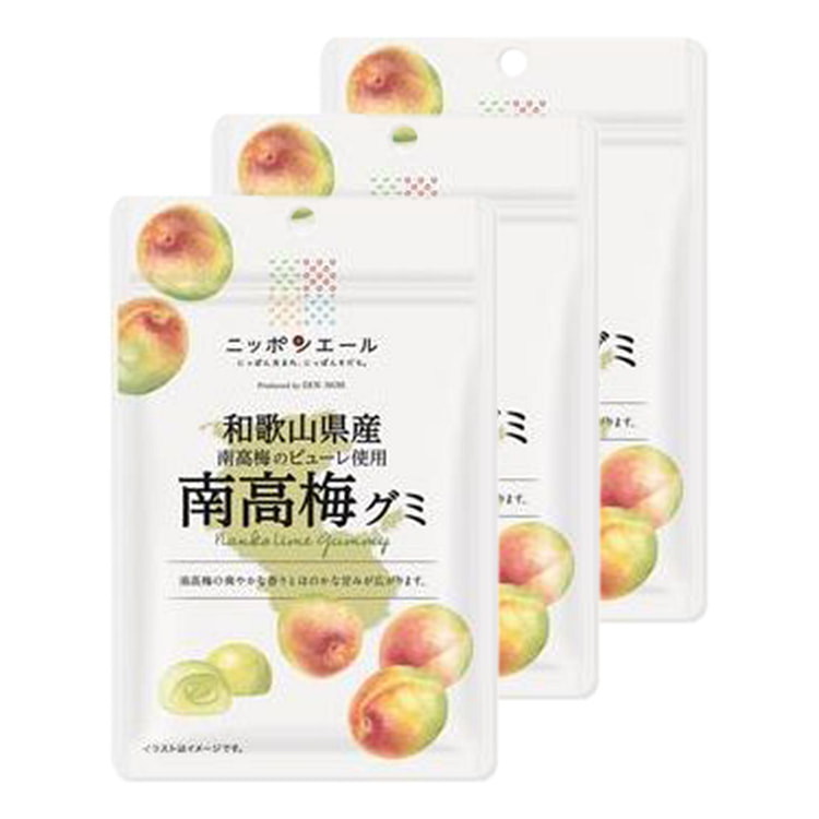 Zennoh Nippon Ale 和歌山县产南高梅软糖 40g x3（保质期 01/14/2025 ）