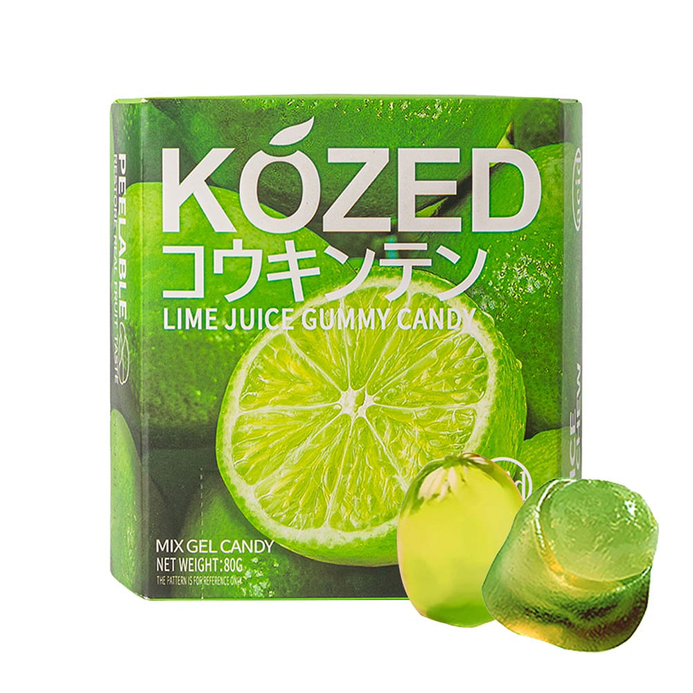 Jin Jin Peeling Lime Gummy Candy Peelable Pure Fruit Flavored Gummy 2.82oz 80 g 80 g