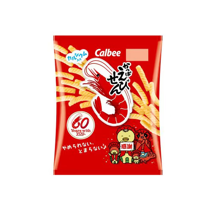 卡乐比かっぱえびせん77g经典虾味小麦零食人气款爆 77 克