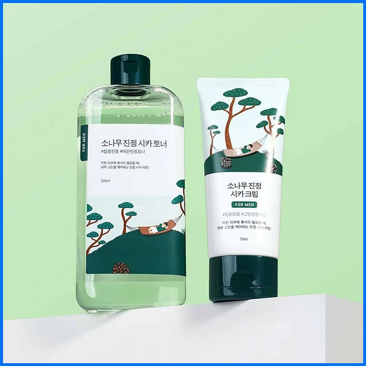 Round Lab For Men Cica Toner 300ml + Cream 75ml Se 1 each