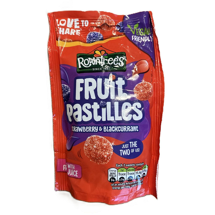 Rowntrees Strawberry/Black Currant Fruit Pastilles
