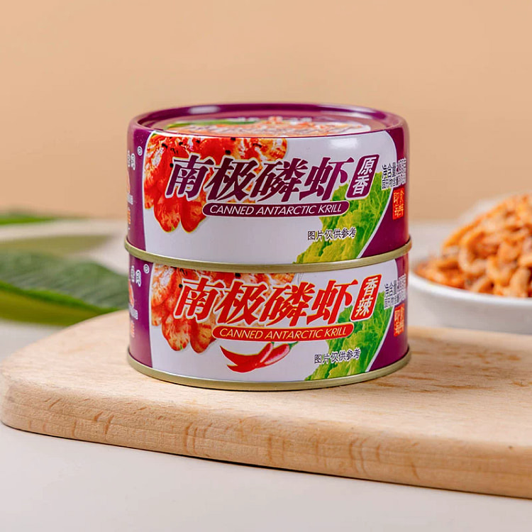 Canned krill plain spicy 135g 1 can each