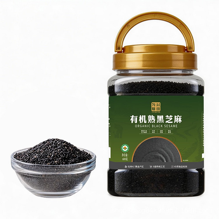 Mè Đen Rang Hữu Cơ 600g 1 can
