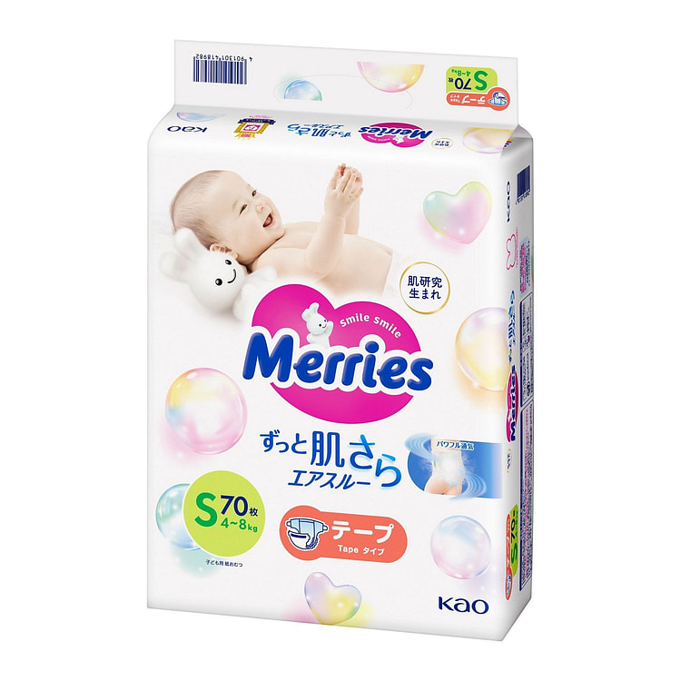 Merries婴儿纸尿裤 S/4-8kg 70片