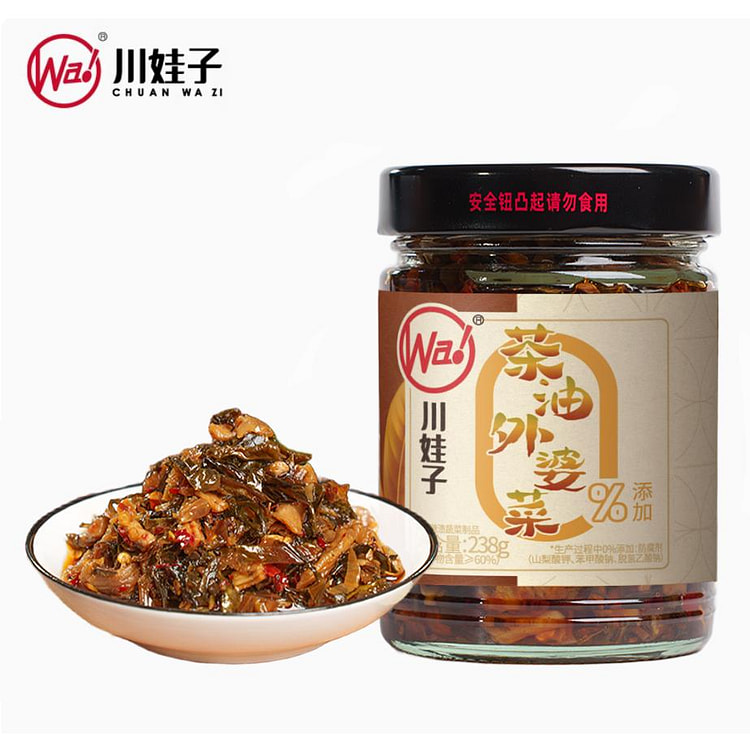 川娃子茶油外婆菜农家腌菜榨菜下饭菜238g*1瓶
