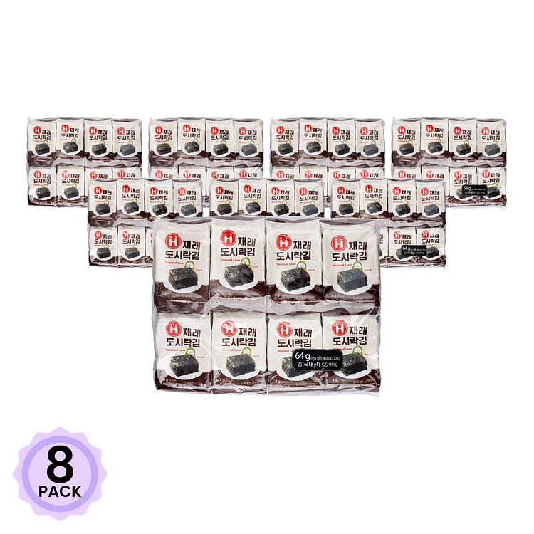 해농 재래 도시락김 4 그램*16 개*8 팩