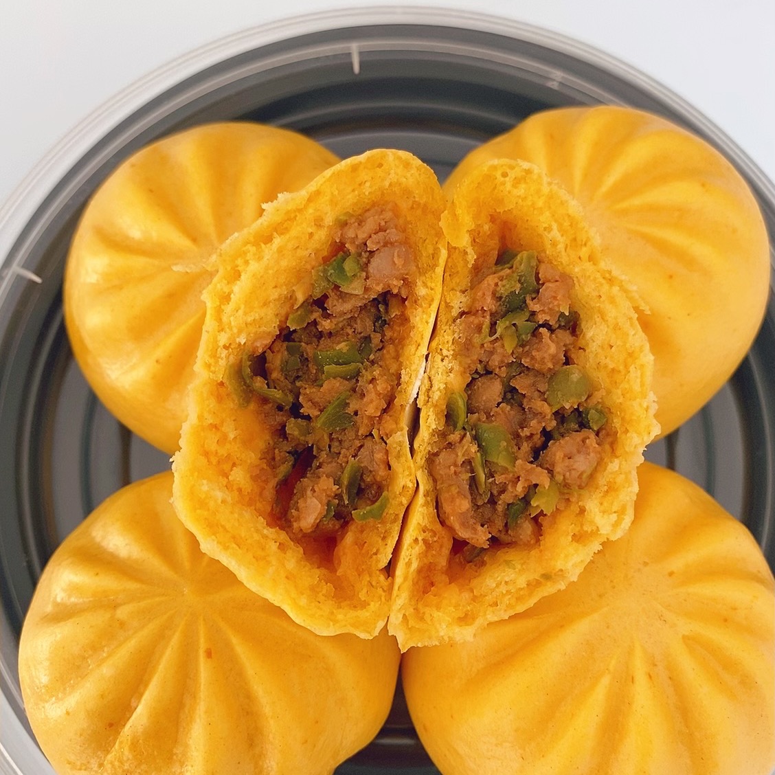 Green bean and pork meat juicy bun 5 count