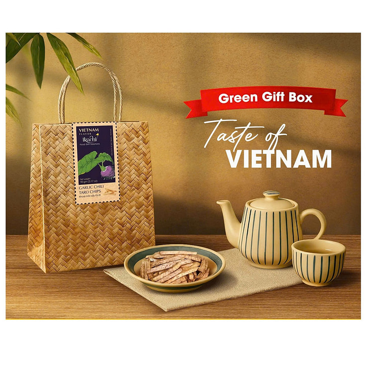Túi Khoai Môn Sấy Tỏi Ớt Ikachi 123 g
