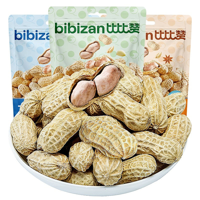 Garlic Roasted Peanuts Shell-On Nut Snack 500g Bag 500 グラム