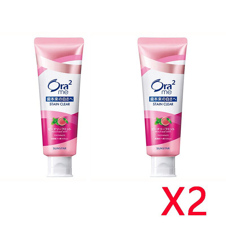Ora2 Peach Mint Whitening Paste 140g 2pcs 1 each