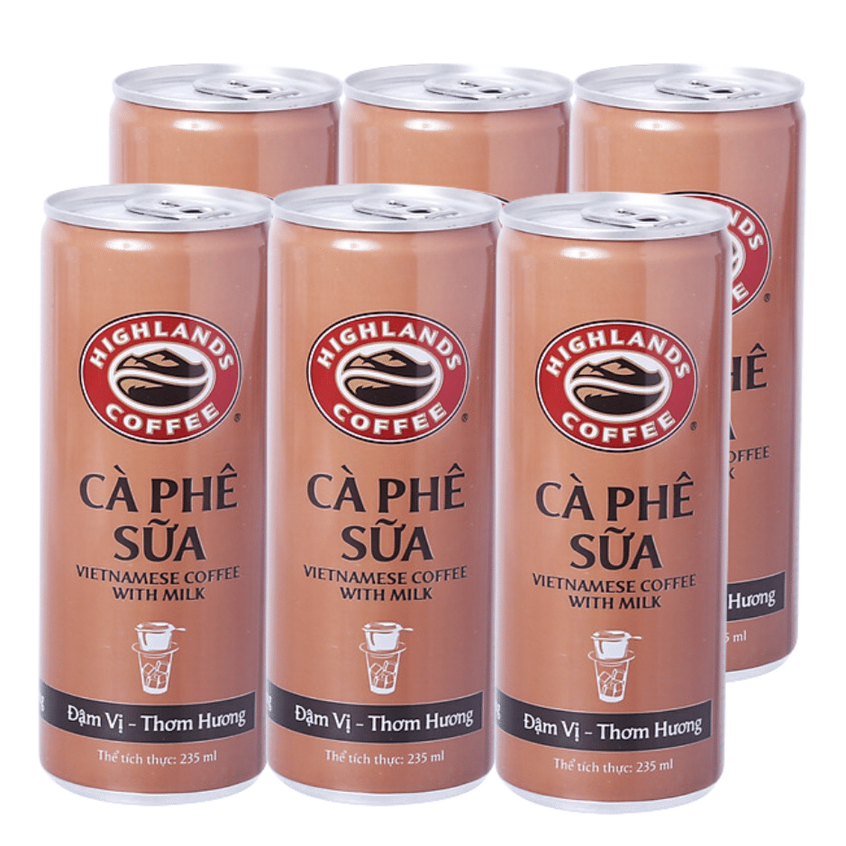 Highlands Coffee Ca Phe Sua pack of 6 1 each