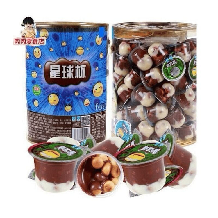 星球杯桶装小时候巧克力杯饼干300g*1桶共20杯 300 克