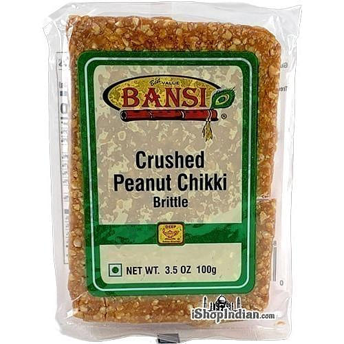 Bansi Crushed Peanut Chikki (Peanut Brittle), 3.5 oz pack 3.5 oz