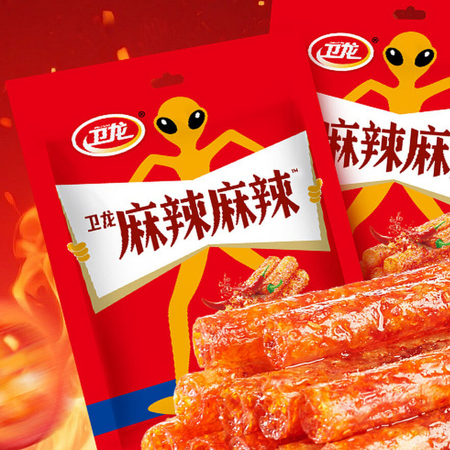 Wei Long spicy strips snacks 24pic small spicy 432 g