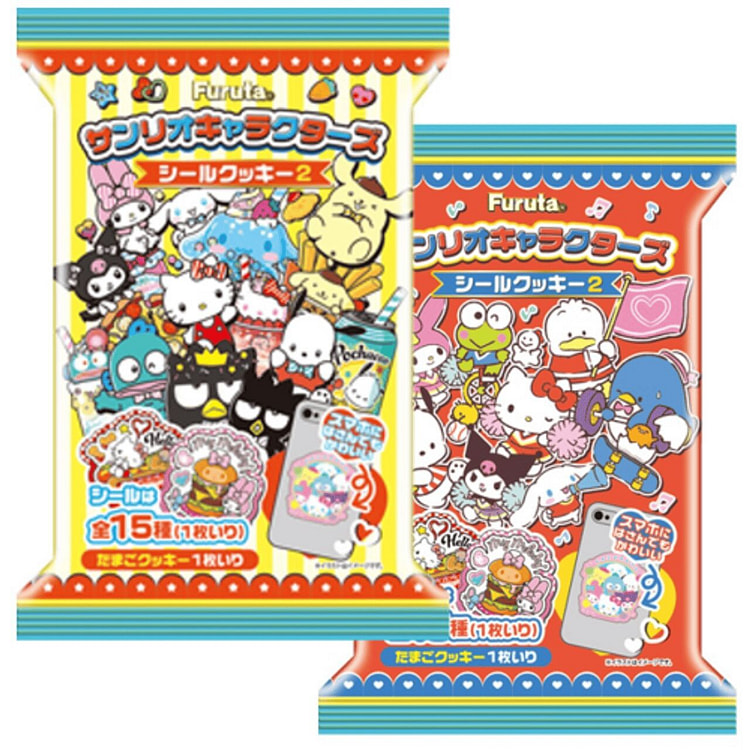 Furuta Sanrio Characters Sticker & Egg Cookie Set 1 pack