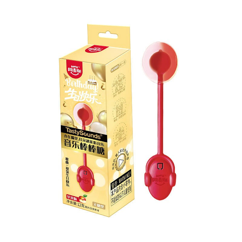 Amaisi music lollipop birthday song apple flavor 12 g