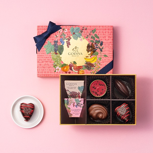 GODIVA 2024 Valentine Day Limited Fruits Basket Assortment 6 pcs 120 그램