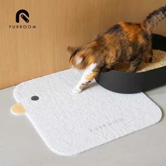 【PURROOM】Little Chick Cat Litter Box Mat 1 each