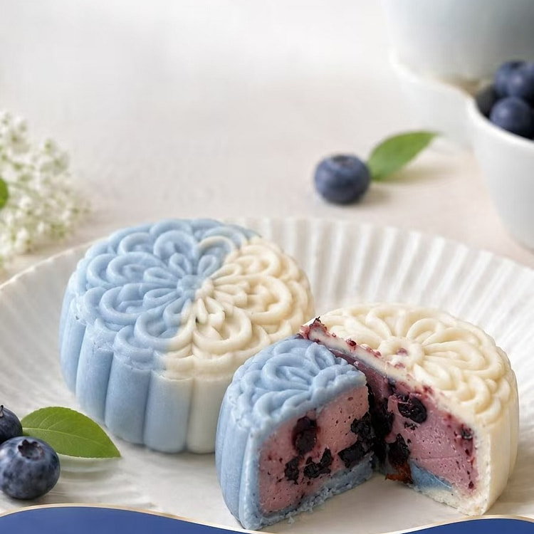 Blueberry Cream Cheese Mooncake 2pcs 1 each