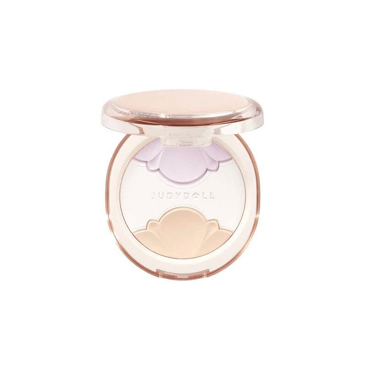 橘朵釉美修色蜜粉饼 三拼粉饼哑光定妆补妆 02紫色 1 份