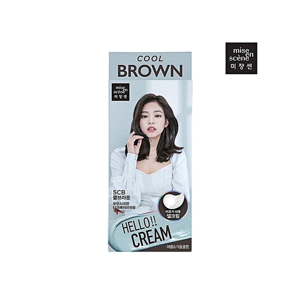 韩国爱茉莉Mise en Scene新款奶油染发膏#5CB 冷棕色 125g+6ml 1 份