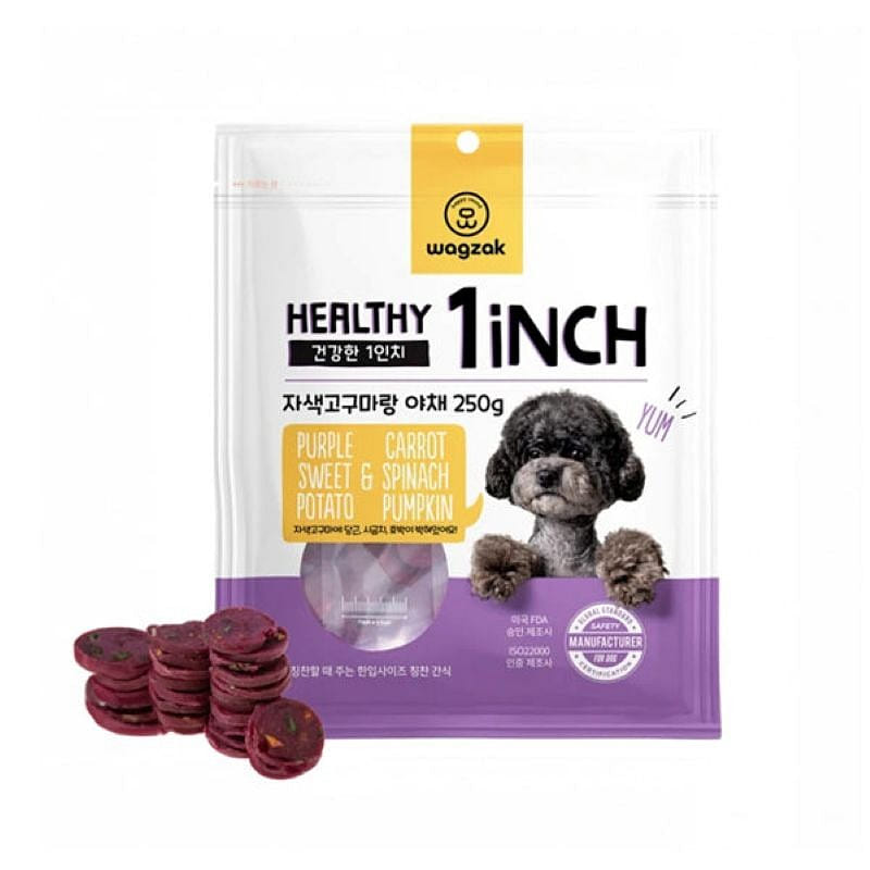 Wagjak 1in Purple Sweet Potato Veg Dog Treats 250 g
