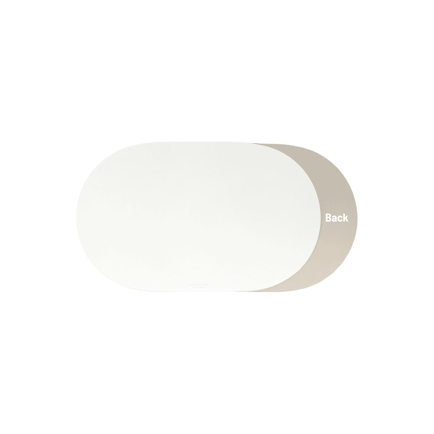 Le’enmi Oval Double-Sided Leather Tray – Ivory / Small 1 each
