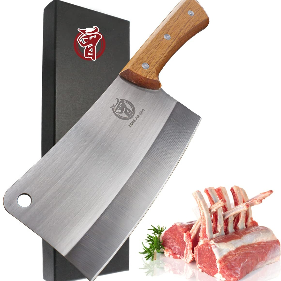 Meat Cleaver 7'' Heavy Duty Butcher Cutting Knife 1 each