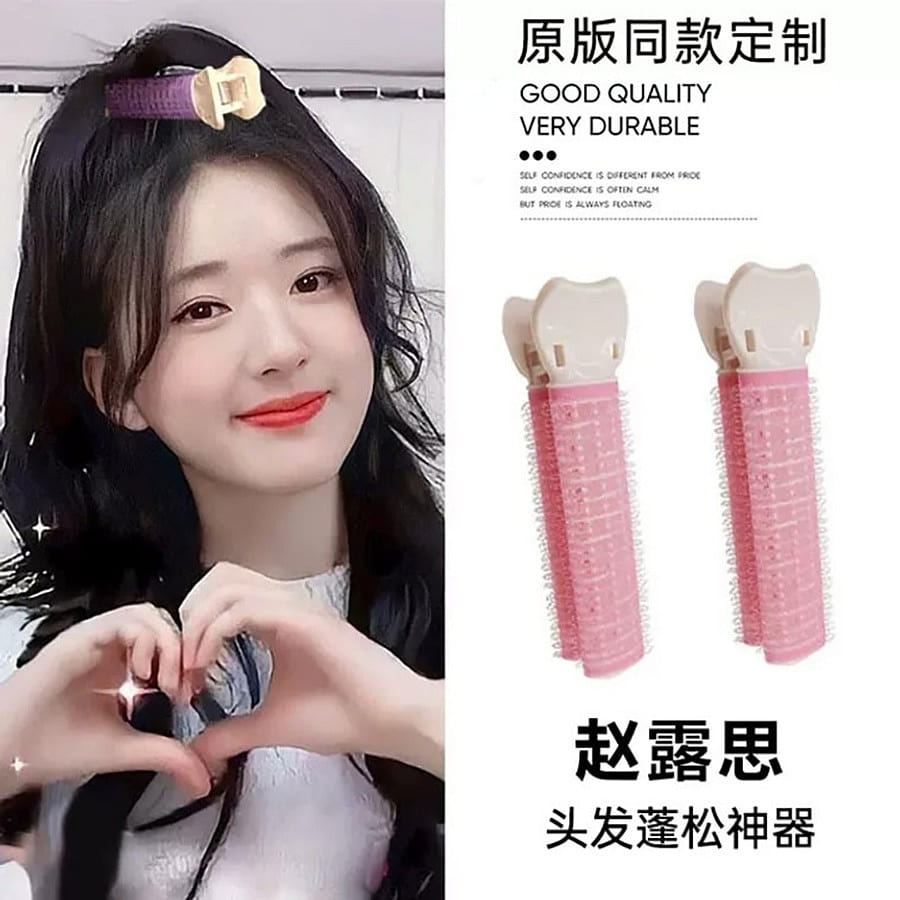 Hair Volumizing Clip Pink 2 set +Free Purple 2set 1 case