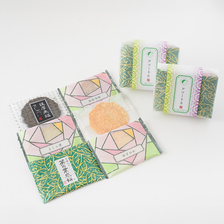 Kyosendo Assorted Thin Rice Crackers 6pcs 1 each