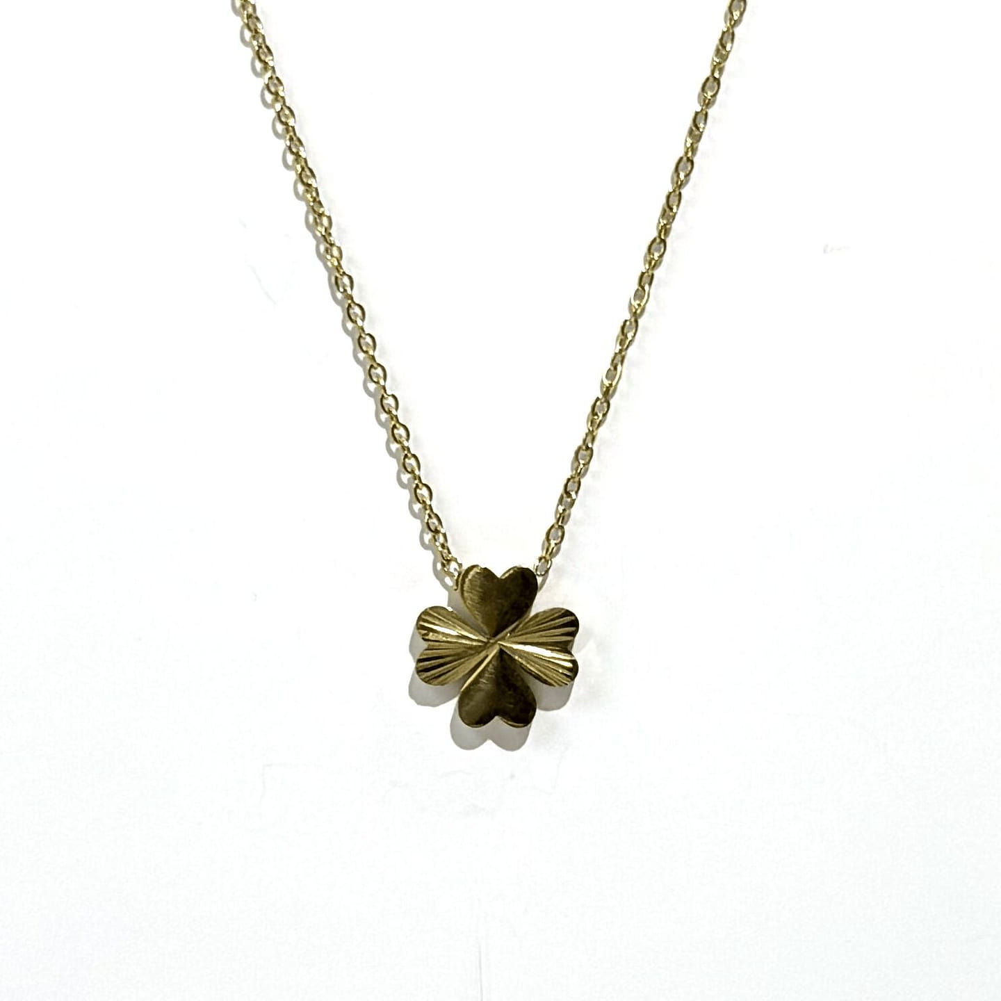 18K Gold Filled Water Proof Lucky Clover Necklace 1 each
