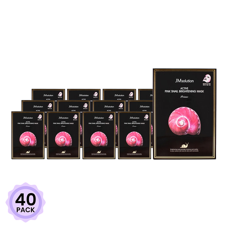 JM Solution Active Pink Snail Brightening Mask Prime 1 box*40 pack