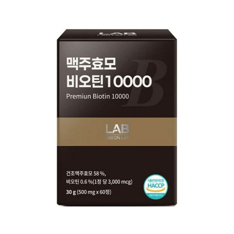 高级生物素 10,000 500毫克 60 个