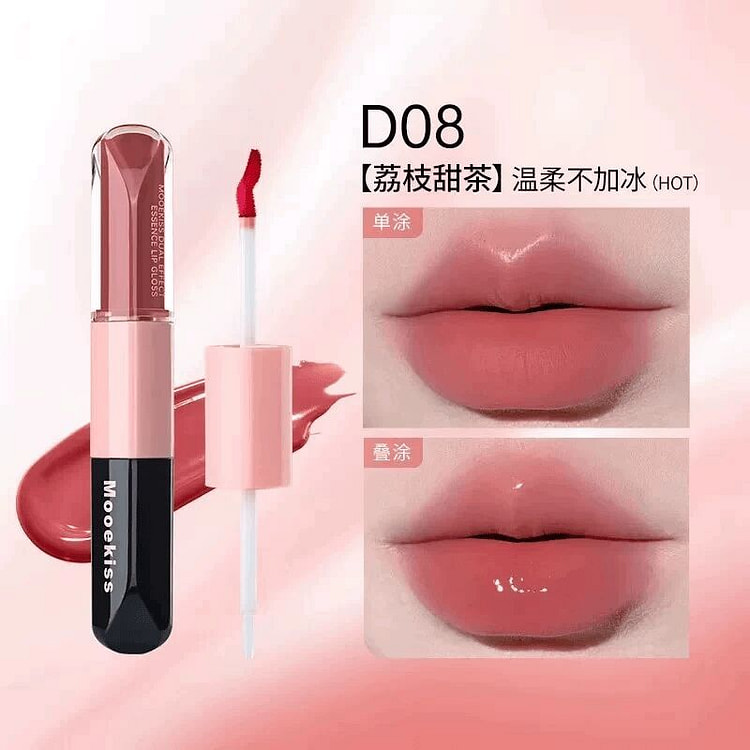 MOOEKISS Dual Essence Lip Glaze D08 Lychee Milk Te 1 each
