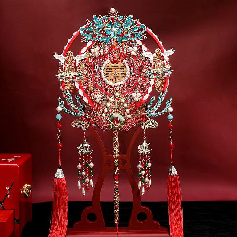 Chinese Wedding Fan/Chinese Style Wedding Souvenir Valentine’s Day Gift-Fan 1 each