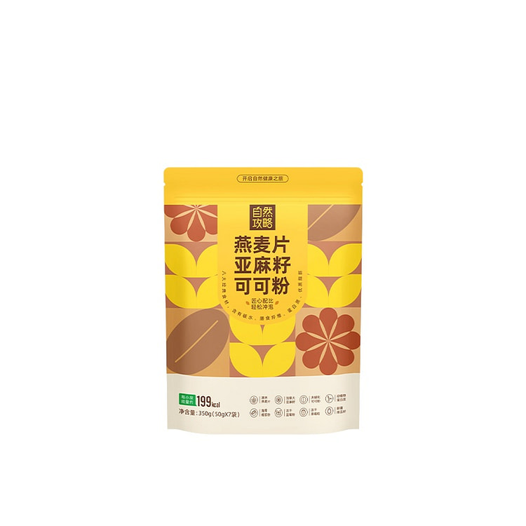 自然攻略亚麻籽可可粉燕麦片350g*1袋