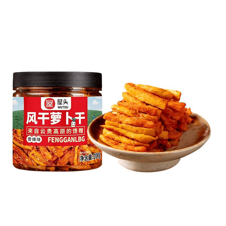 屋头 高山脆 风干萝卜干香辣味 200g*1瓶 200 克