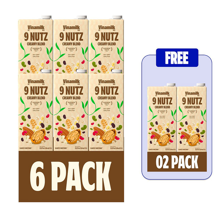 Vinamilk 9 Nutz Plant Milk Pack 6 Free Pack 2 1 each