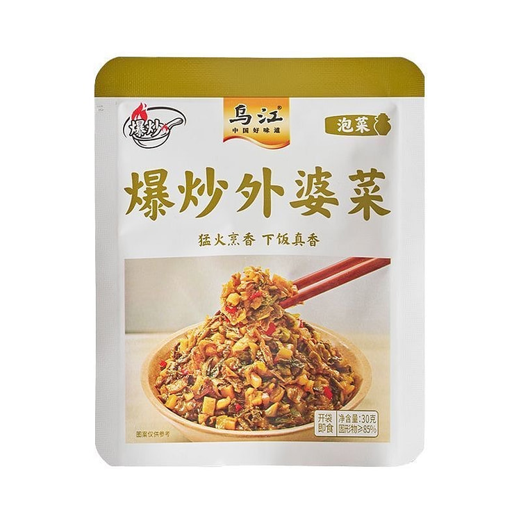 乌江 爆炒外婆菜 下饭菜早餐拌饭面条泡菜袋装30g 1 包