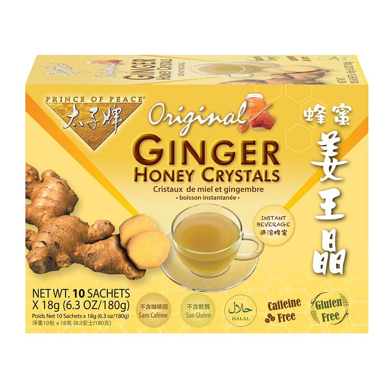 Prince of Peace Instant Ginger Honey Crystals, 10 sachets 1 box