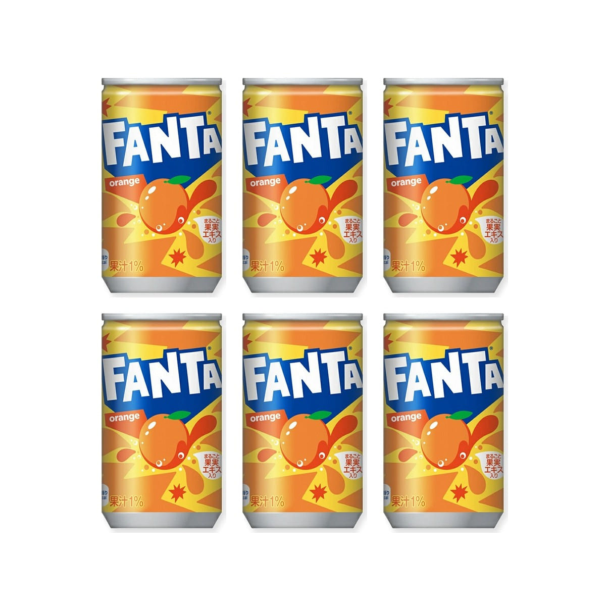 Coca-Cola FANTA Orange Flavor 6 cans 960 ml