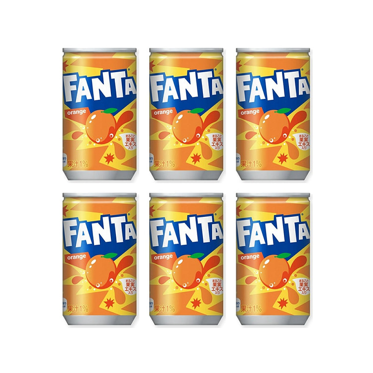 Coca-Cola FANTA Orange Flavor 6 cans 960 ml